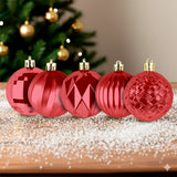Kit de 30 Esferas Navideñas, Color Rojo