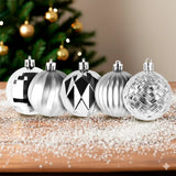 Kit de 30 Esferas Navideñas, Color Plata