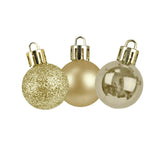 Kit de Esferas Navideñas, 12 pzas, Color Oro