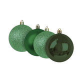 Kit de Esferas Navideñas, 4 pzas, Color Verde
