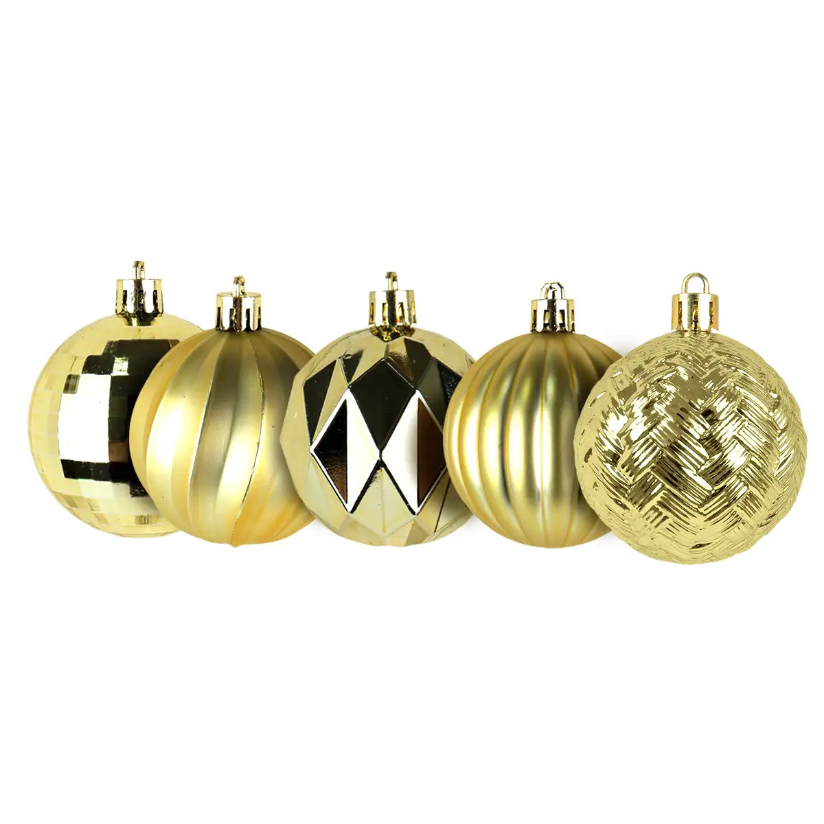 Kit de 30 Esferas Navideñas, Color Oro