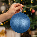 Esfera Jumbo Navideña, Glitter, Color Azul