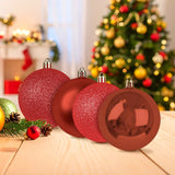 Kit de Esferas Navideñas, 4 pzas, Color Rojo