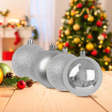 Kit de Esferas Navideñas, 4 pzas, Color Plata