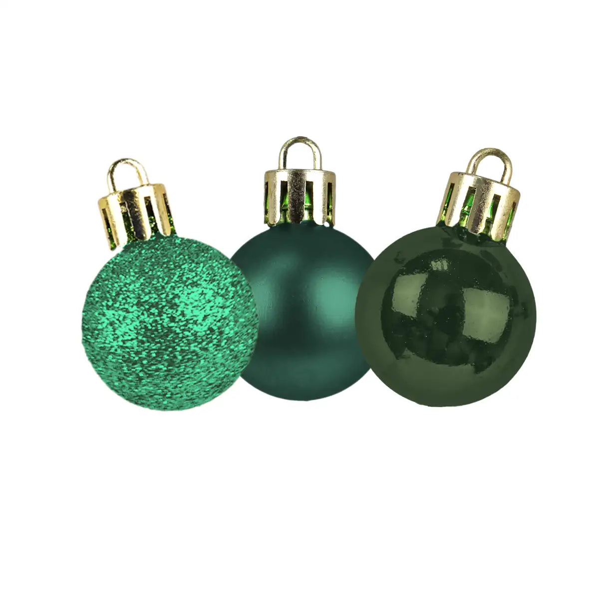 Kit de Esferas Navideñas, 12 pzas, Color Verde