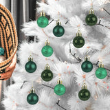 Kit de Esferas Navideñas, 12 pzas, Color Verde