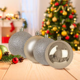 Kit de Esferas Navideñas, 4 pzas, Color Champagne