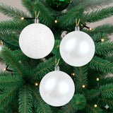 Kit de 3 Esferas Navideñas, Color Blanco