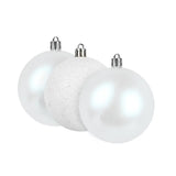 Kit de 3 Esferas Navideñas, Color Blanco