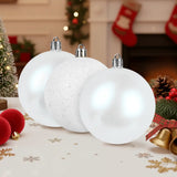 Kit de 3 Esferas Navideñas, Color Blanco
