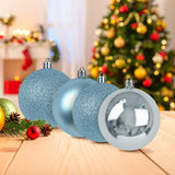 Kit de Esferas Navideñas, 4 pzas, Color Azul