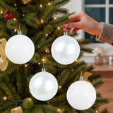 Kit de Esferas Navideñas, 4 pzas, Color Blanco