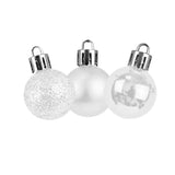Kit de 12 Esferas Navideñas, Color Blanco