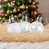 Kit de Esferas Navideñas, 9 pzas, Color Blanco