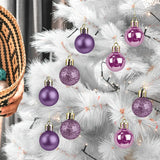 Kit de Esferas Navideñas, 9 pzas, Color Morado