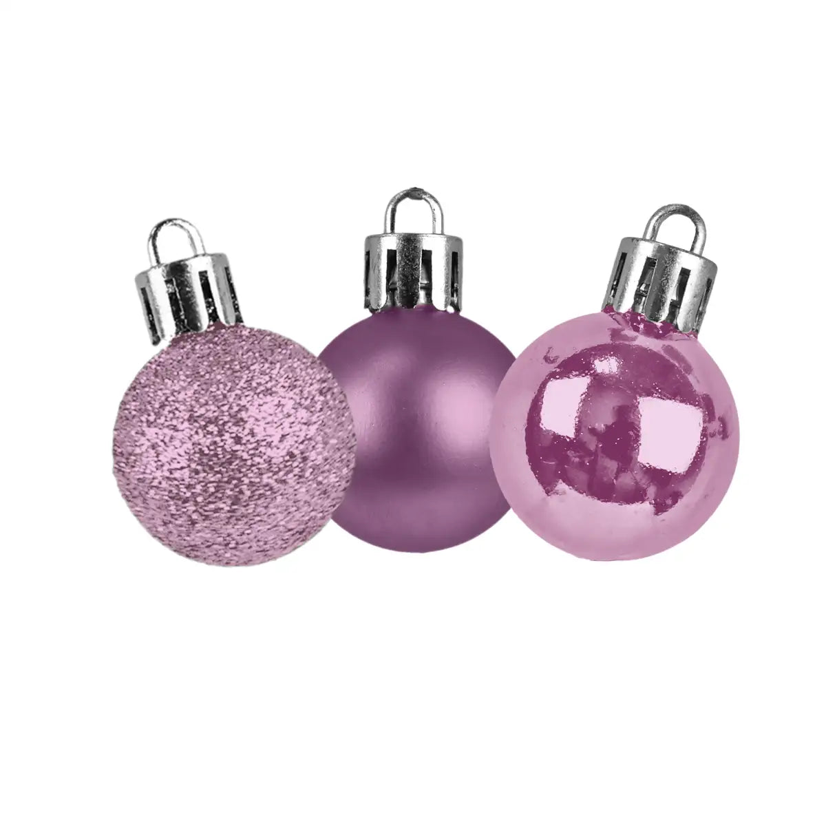 Kit de 12 Esferas Navideñas, Rosa