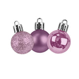 Kit de 12 Esferas Navideñas, Rosa