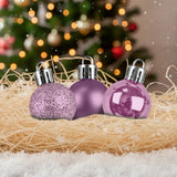 Kit de 12 Esferas Navideñas, Rosa