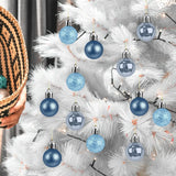 Kit de 12 Esferas Navideñas, Color Azul