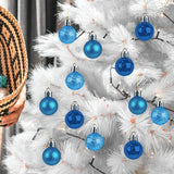 Kit de Esferas Navideñas, 12 pzas, Color Azul