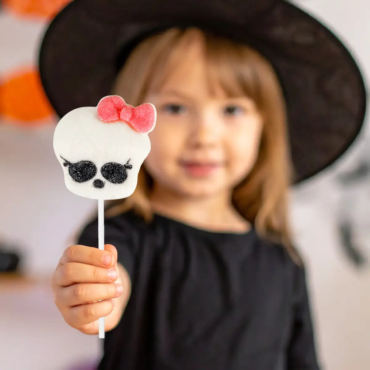 Calavera con Moño, Paleta de Malvavisco, 35 gr