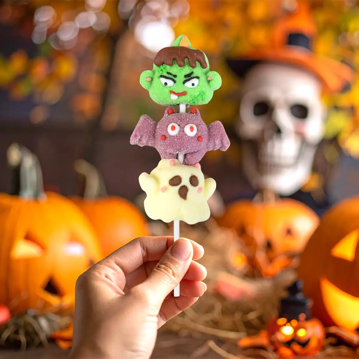 Frankenstein y Fantasma, Paleta de Malvavisco, 36 gr