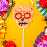 Calavera, Paleta de Bombón, Color Naranja, Halloween, 40 gr