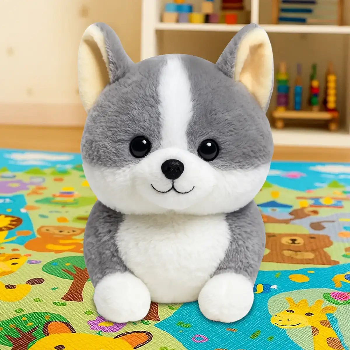 Corgi, Peluche, Color Gris