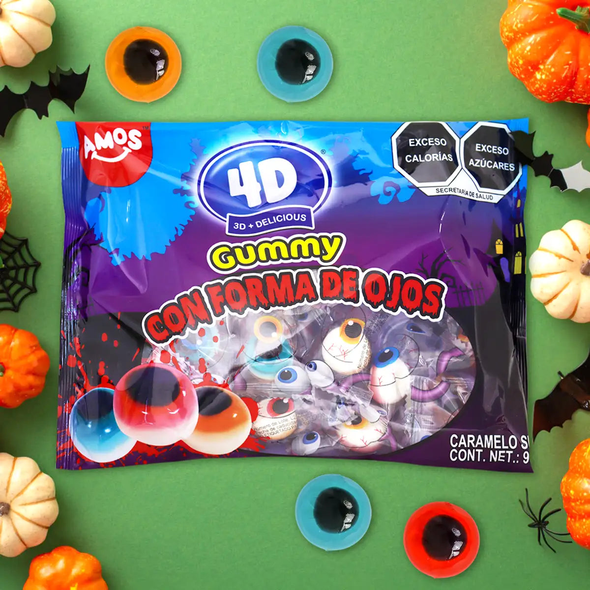 Ojos, Gomitas Halloween, 4D, Amos