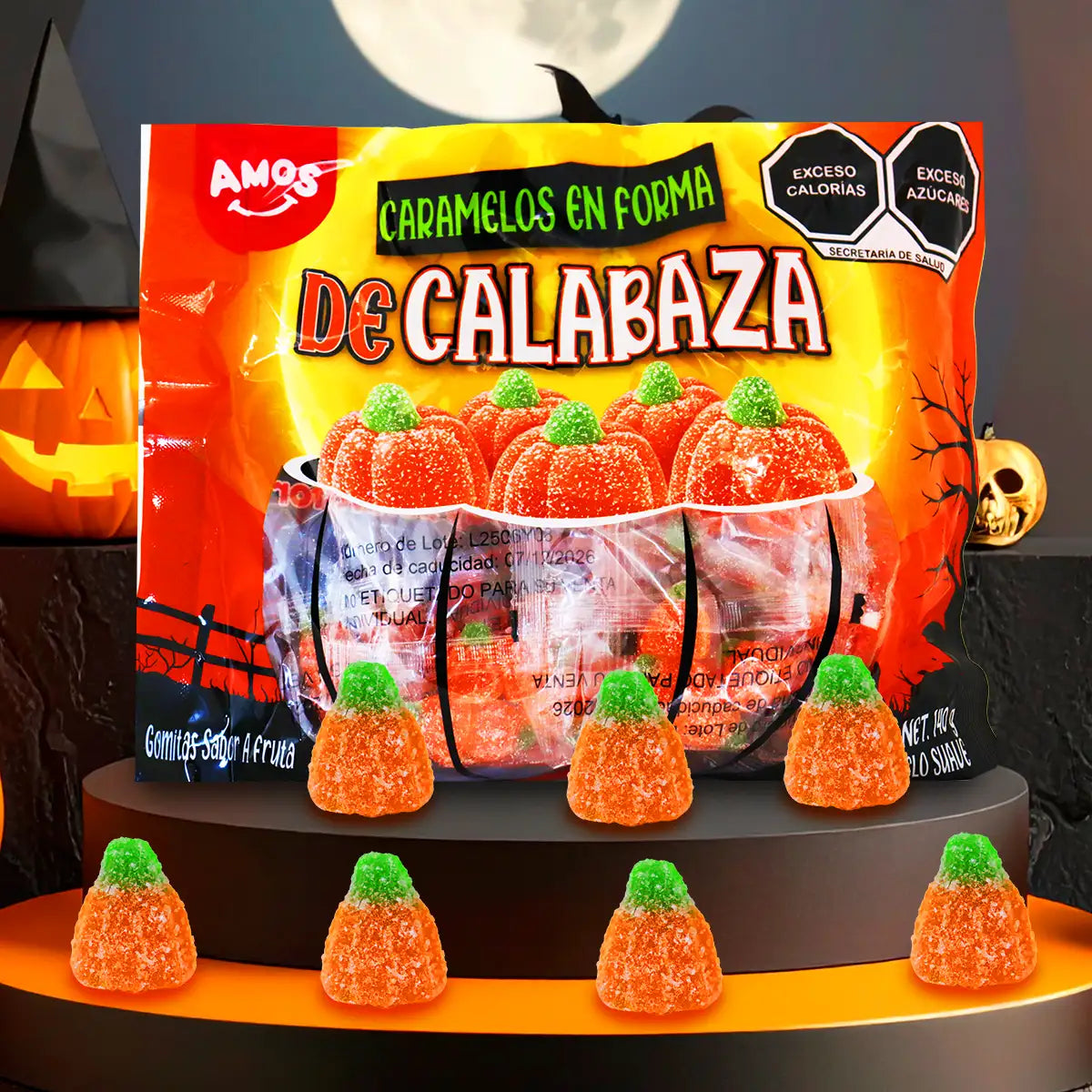 Caramelo en Forma de Calabaza, 140 gr