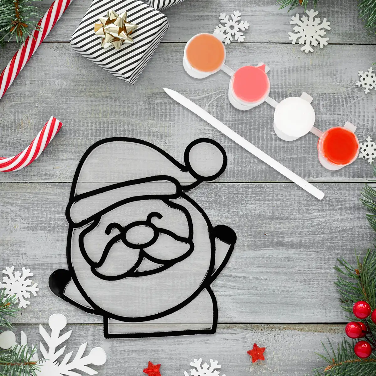 Kit de Actividad Navideña para Niños, Santa