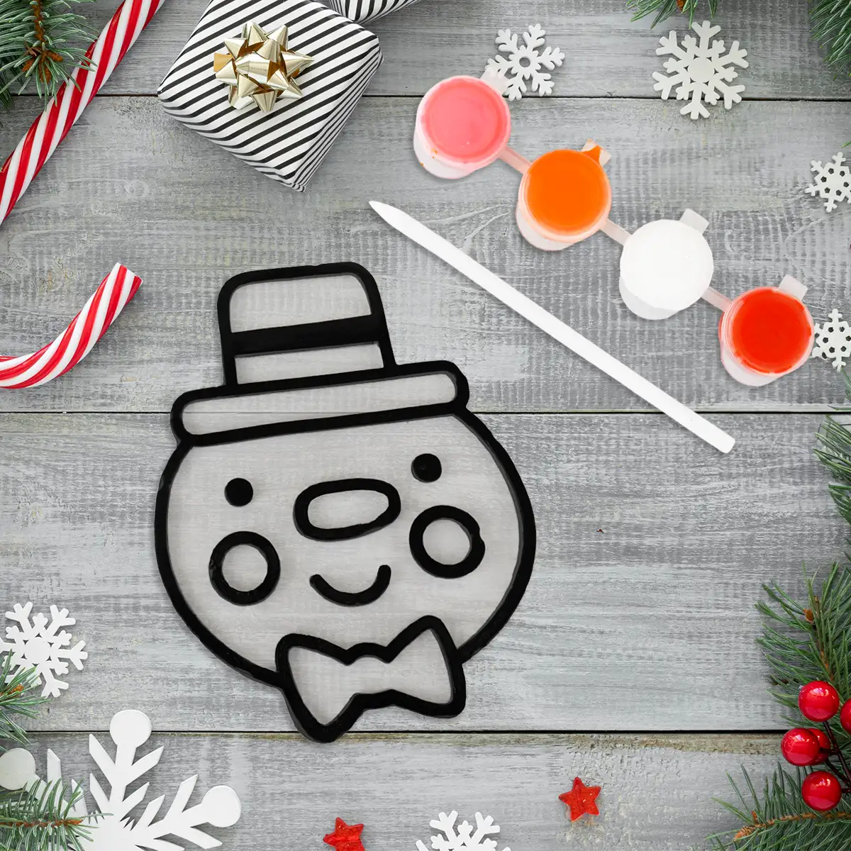 Kit de Actividad Navideña para Niños, Muñeco de Nieve