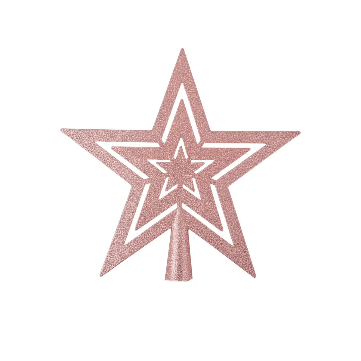 Kit Navideño de Esferas y Estrella, 18 pzas, Color Rosa
