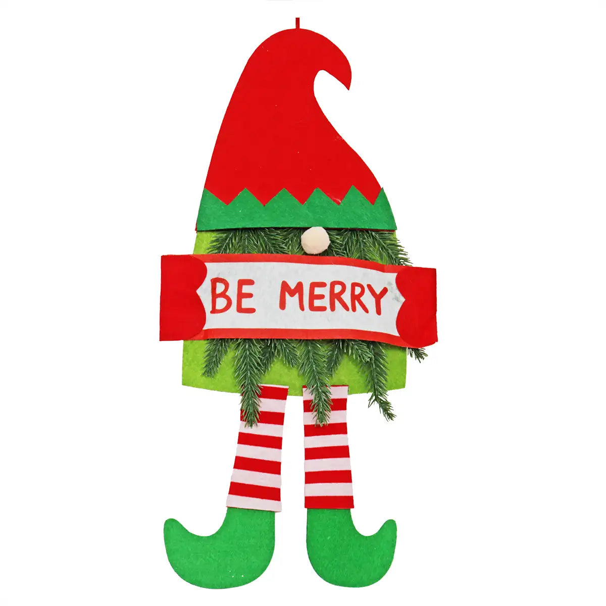 Gnomo, Decoración de Fieltro "Be Merry"