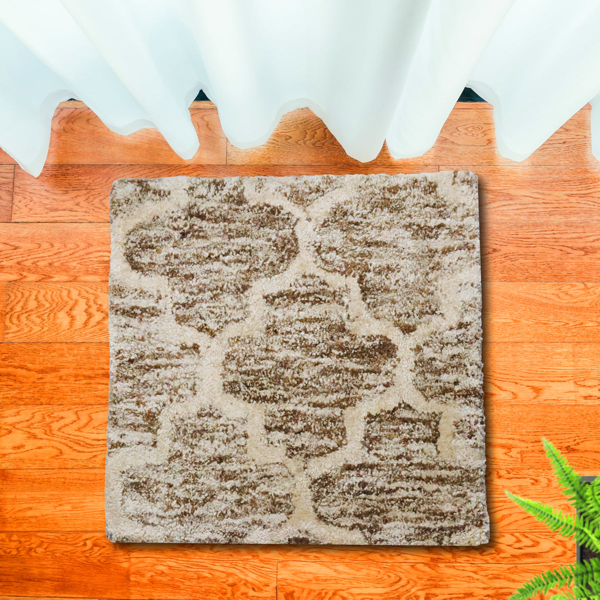 Tapete Cuadrado, Color Beige