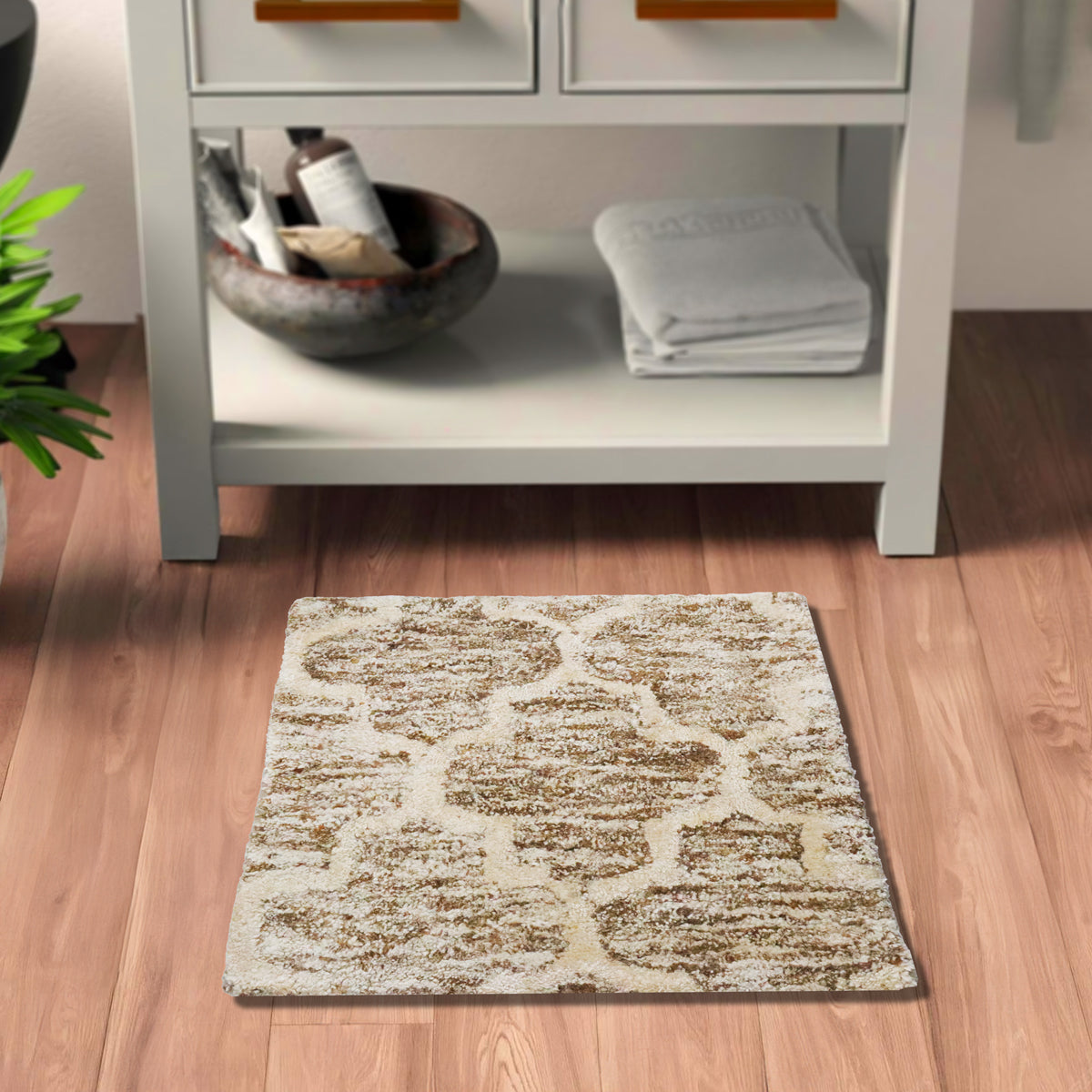 Tapete Cuadrado, Color Beige
