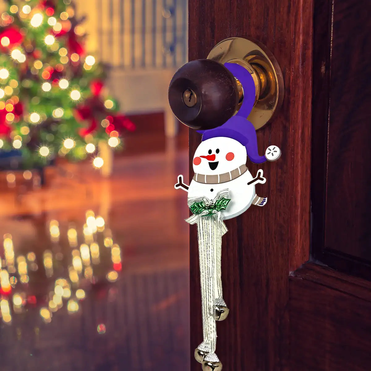 Decoración Navideña para Perilla, Muñeco de Nieve