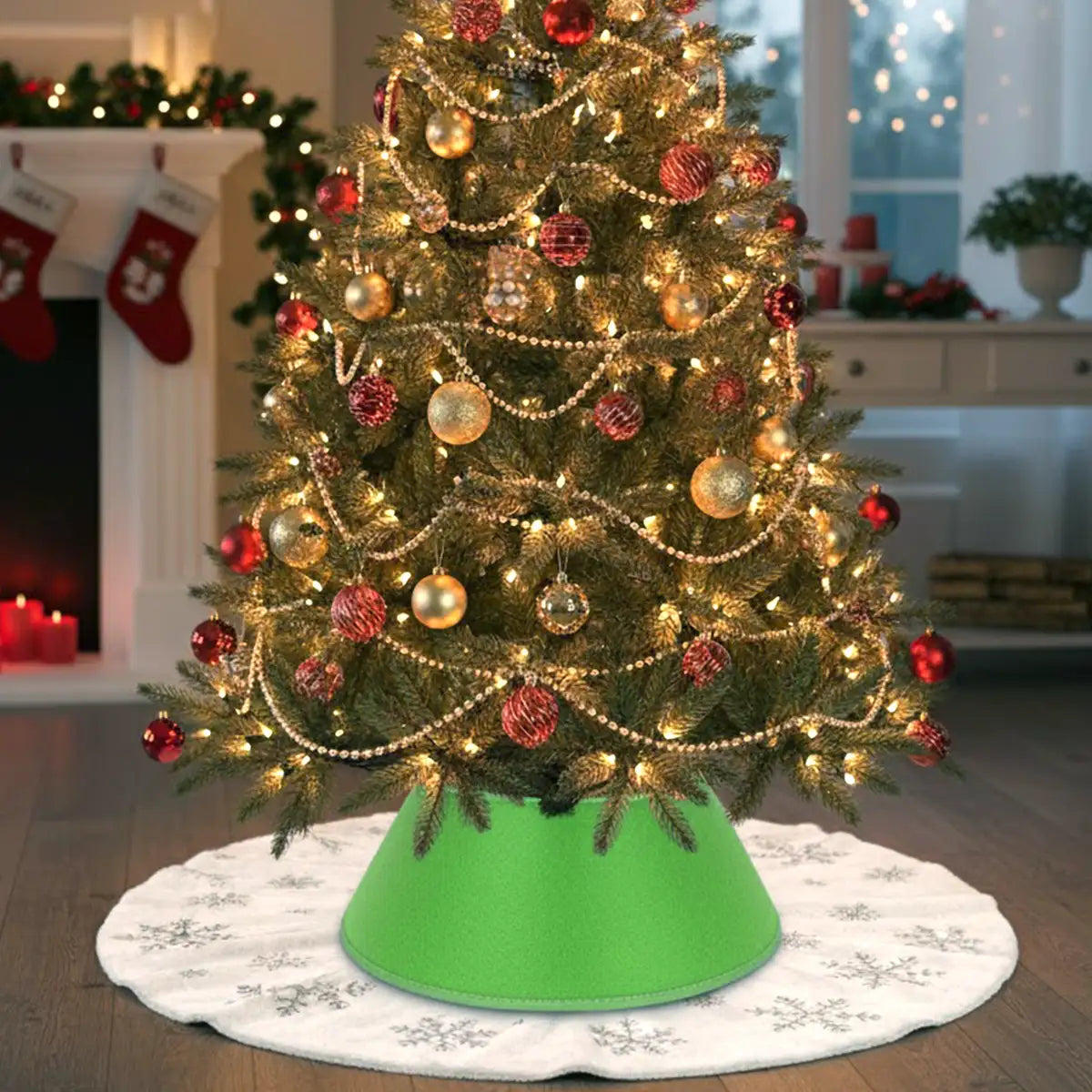 Pie de Árbol Navideño, Color Verde