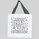 Bolsa de Tela Navideña con Plumones para Pintar, "Merry Christmas"