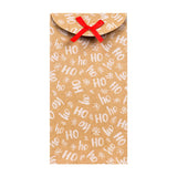 Bolsas con Diseño Navideño, Papel Kraft, Diseño HOHOHO