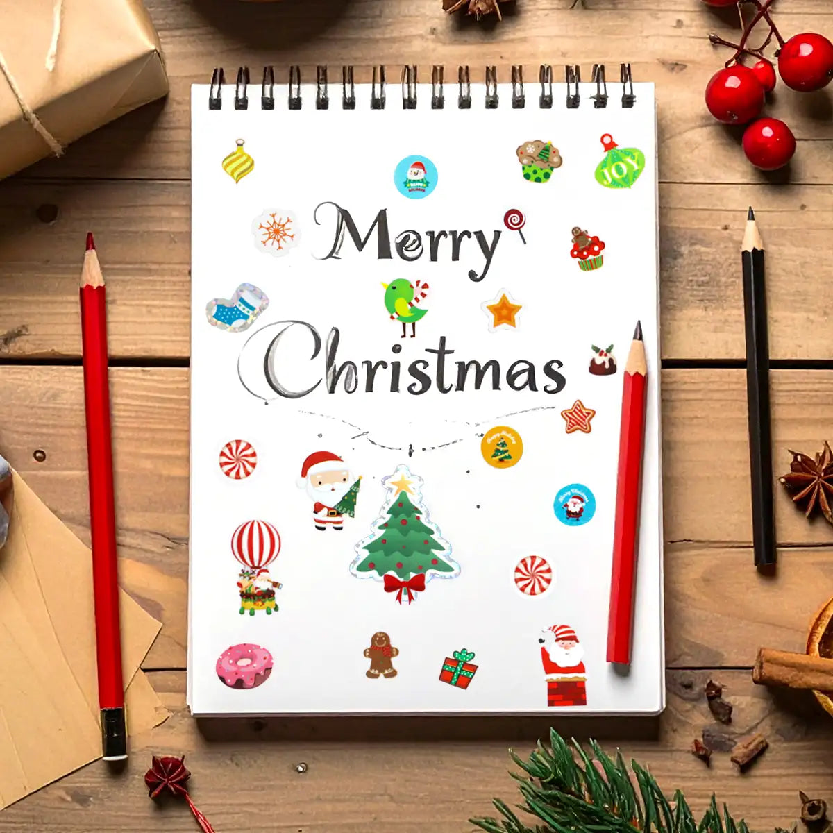 Libro de Stickers Navideños, Santa Claus