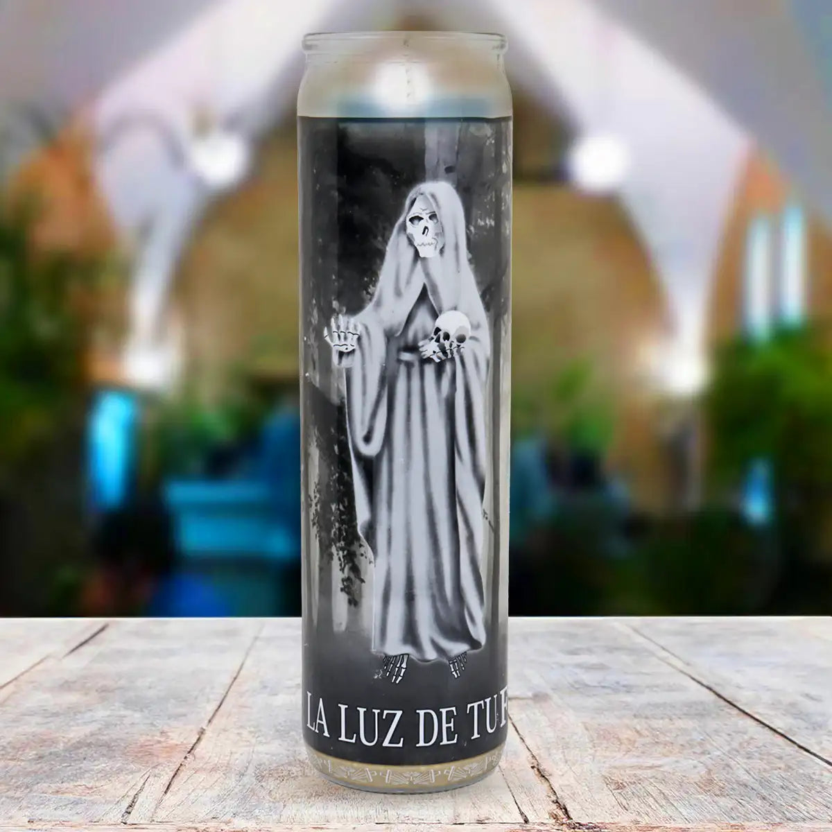 Veladora, Santa Muerte Blanca, 20 cm