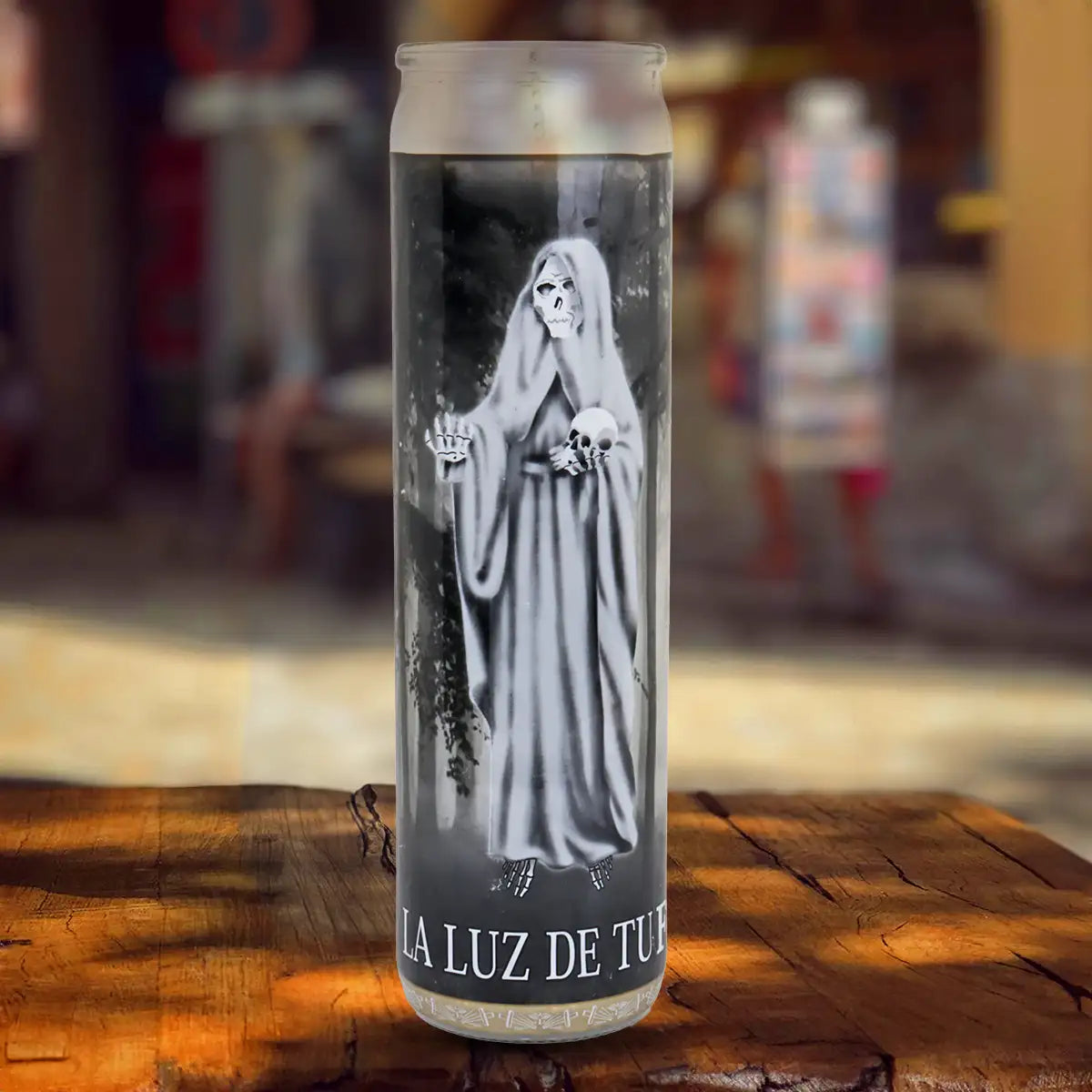 Veladora, Santa Muerte Blanca, 20 cm