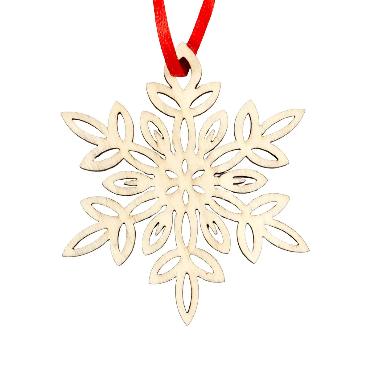 Ornamento de Copos de Nieve en MDF, 12 pzas