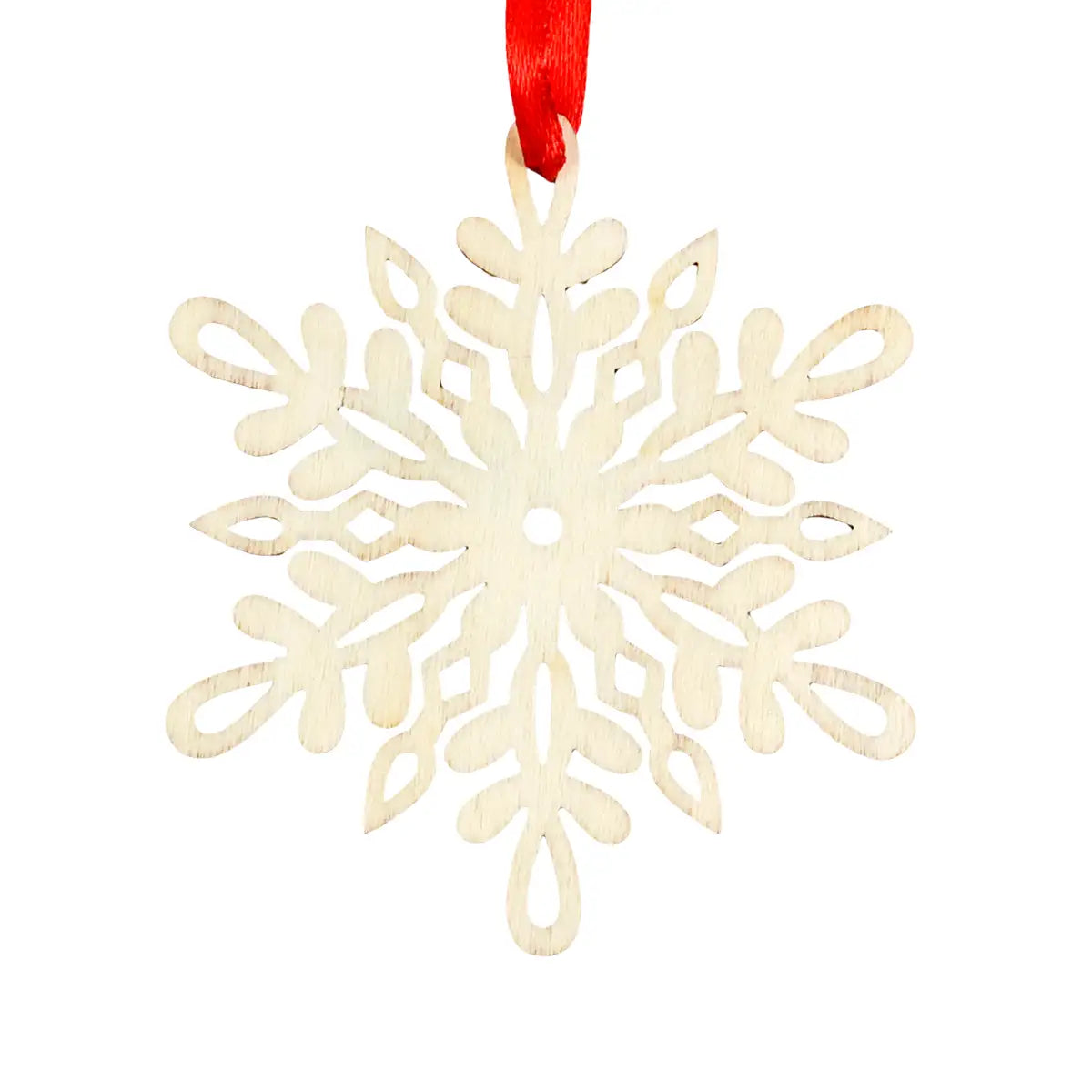 Ornamento de Copos de Nieve en MDF, 12 pzas
