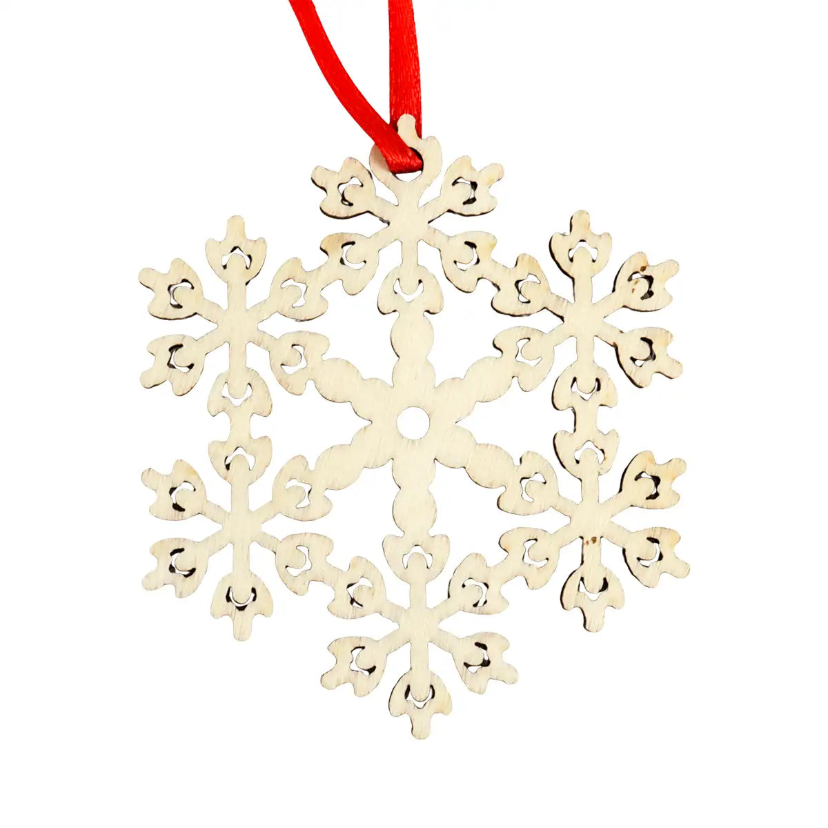 Ornamento de Copos de Nieve en MDF, 12 pzas