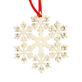 Ornamento de Copos de Nieve en MDF, 12 pzas