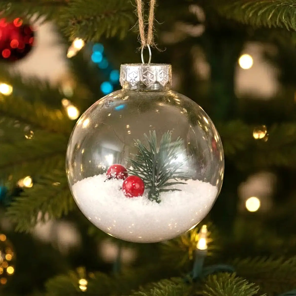 Esfera Transparente con Escenografía, Nieve