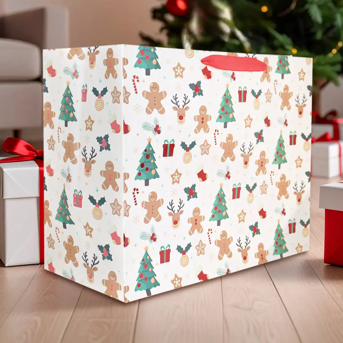 Kit de Bolsas de Regalo Navideñas, HOHOHO, 3 pzas