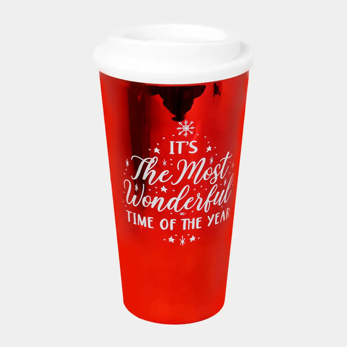 Termo, Diseño Navideño, Color Rojo, 473 ml